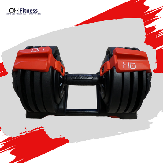 24KG Adjustable Dumbbell | 7-52.5 LBS | 3-24KG | Steel Changeable Weight Dumbbells